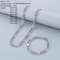 Größentabelle für 7mm Panzerkette mit verschiedenen Längen und Gewichten im Detail - 3:1 Langgliedriges Gemustertes Panzerkette (Stahlfarbe) / Armband 20CM