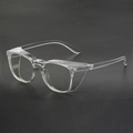 Transparent anti-pollen protective safety goggles with side shields for men and women - Transparent Frame