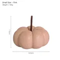 Pequeño adorno de calabaza de cerámica rosa 9,5x7,5cm para decoración moderna - Calabaza pequeña (Rosa nude con puntos)
