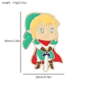 Épingle en émail de Link de Zelda, hauteur 30 mm avec design d'épée de légende - Style de héros 2