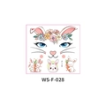 Temporary animal face tattoo stickers featuring cute rabbits and carrots, style WS-F-028 - Rabbit Style