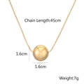 Dettagli della collana con pendente a sfera placcata oro con lunghezza e peso - Grande / Oro