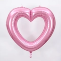 40-inch hollow heart-shaped pink foil balloon for wedding and party decoration - 40 Inch / Pink