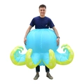 Inflatable octopus costume for adults in blue and green for Halloween party cosplay - Blue Octopus / One Size