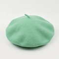 Classic thick wool French beret hat for women in premium mint green finish - M (56-58cm) / Mint Green