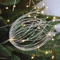 Glittery white Christmas tree floral picks with fireworks dandelion shape for holiday decor - 31cm / Flower Pick - Rainbow White