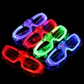 Occhiali LED quadrati luminosi in rosso blu e verde per feste e concerti notturni - Colori Misti
