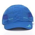 Blue quick-dry baseball cap with breathable mesh and side lettering for outdoor sports - Blue Quick Dry Brand Style (E5)