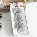 Silver glitter Christmas flowers 3-pack with size 12x26.5cm on festive card display - Set of 3 / Silver