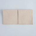 Beige microfiber velvet jewelry pouch set with flap closure for necklaces and earrings - 6*6cm / Beige