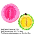 3D realistic durian silicone mold for wax melts and clay with detailed fruit texture - 1# Large Durian / Pink