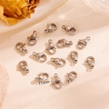 Silver 11mm stainless steel lobster clasp closures for jewelry making and repair - Steel Color Lobster Clasps 11mm (20pcs/pack)