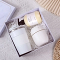 Business gift set including white vacuum flask, humidifier, and 250ml hand cream in box - [Pearl White] Cup + Humidifier + Hand Cream
