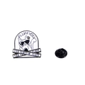 Simpatica spilla in smalto bianco con un gatto dei cartoni animati con occhiali da sole - Gatto con Occhiali (C2503-1)