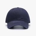 Gorra de béisbol de algodón azul marino con diseño de seis paneles y visera curva - Ajustable / Azul marino