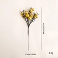 30cm artificial gold berry branch with glitter finish and black stem for holiday decor - Gold