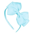 Handmade sky blue grosgrain ribbon bow headband for girls, elegant and stylish hair accessory - Sky Blue