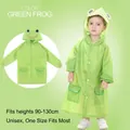 Imperméable enfant grenouille verte avec capuche, cape de pluie pour garçons et filles - Taille unique / Grenouille verte
