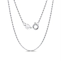 Cadena Figaro clásica de plata de ley S925 con grabado auténtico de contraste de Italia - EU 40 / Platino