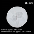 Witte siliconen vorm met 5 bloemblaadjes voor DIY fondant en hars, enkel productbeeld - Stijl 6 / Transparant