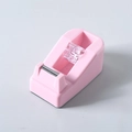 Pink minimalist plastic tape dispenser for office desk with compact design - Pink