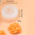 Pfingstrosen Silikonform für Fondant und Seife, 7cm Durchmesser mit 104g Fertiggewicht - Blumenmuster Stil 2(2)
