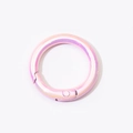 Rainbow pink-purple electroplated metal spring ring fastener for DIY keychains - 20mm / Pink