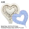 Stampo in silicone a cuore diamantato per lecca-lecca e torte con misure dettagliate - Stile 1 / Grigio