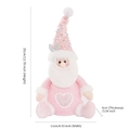 Pink Santa doll gift bag with glitter and sequins, dimensions 35cm by 11cm by 9cm - Pink Heart Apple Bag Santa