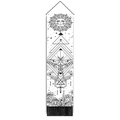 Bohemian black and white moth and sun tapestry hanging with tassels and cord - 32.5x130cm / Style 8-Sun Butterfly