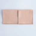 Square light pink microfiber velvet jewelry envelope pouch with stitching detail - Nude Pink