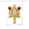 Detailed specs of scorpion pendant in gold finish with enamel and rhinestones - Scorpion Shape-YE795
