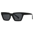 Gafas de sol cat-eye negras modernas con montura cuadrada gruesa y lentes polarizadas - C1 Montura Negra Lentes Negras