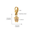 Mädchen Anhänger aus Edelstahl in Gold mit Zirkon und Karabinerverschluss Detail - Mädchen Zirkon Anhänger / Goldenes Mädchen