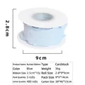 Blue linen ruffle ribbon for flower bouquets and baking, 2.5cm wide ruffled decorative silk - 2.5cm Cardboard Roll / Blue