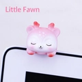 Close-up of pink mini deer resin ornament for monitor frame and car dashboard - Little Deer Monitor Hanger