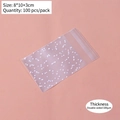 Self-adhesive frosted bag with white polka dots, 8x10+3cm size for cookies and jewelry - Frosted White Polka Dot 8*10+3cm (100pcs/Pack)