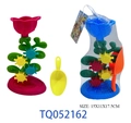 Toddler sand water wheel toy set with yellow scoop and colorful gears in mesh bag - 2Pcs Soft Rubber Funnel Set