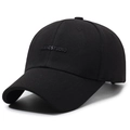 Casquette de baseball noire avec logo MAXCSTUDIO gaufré et tissu haute densité - Réglable / Noir Avec Lettres Noires