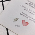 Close-up of 10x5mm silver rhinestone connector charm for DIY jewelry making - 5mm Double Loop White K (Silver)
