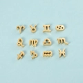 Set of 12 golden stainless steel zodiac sign pendants for DIY jewelry making - Sagittarius (9#-Sagittarius) / Gold