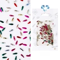 Macro view of colorful teardrop nail art rhinestones set in white hanging card packaging - #02 Teardrop Shape