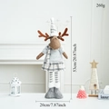 Plush Christmas reindeer doll in grey knit outfit, 53cm height standing decoration - Gray Telescopic Deer