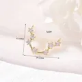 Details des 14k Gold Wassermann-Anhängers mit weißen Zirkonsteinen, Maße 15,1x20,5mm - Wassermann