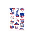 USA 250th Independence Day silver foil temporary tattoos for party decoration - Independence Day FX-001