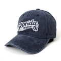 Casquette de baseball rétro bleu marine en coton délavé avec broderie Florida - Réglable / Bleu marine