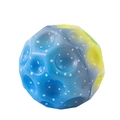 Close-up of a blue and yellow gradient moon ball with white dots on a white background - Starry Sky 3-Color Grey