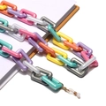 Bunte Acryl-Gliederkette mit Perlmuttglanz und goldenem Verschluss für Brillen - GB124-Perlmuttfarbene Mischfarbe