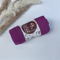 Pleated cotton viscose scarf in wine red color with handmade paper packaging band - Style #15