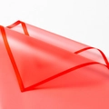 Translucent red floral wrapping paper with matte finish and dark red border trim - Magic Border - Bright Red
